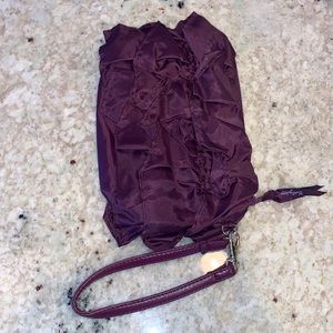 NWT Thirty-One Purple Ruffle Wristlet